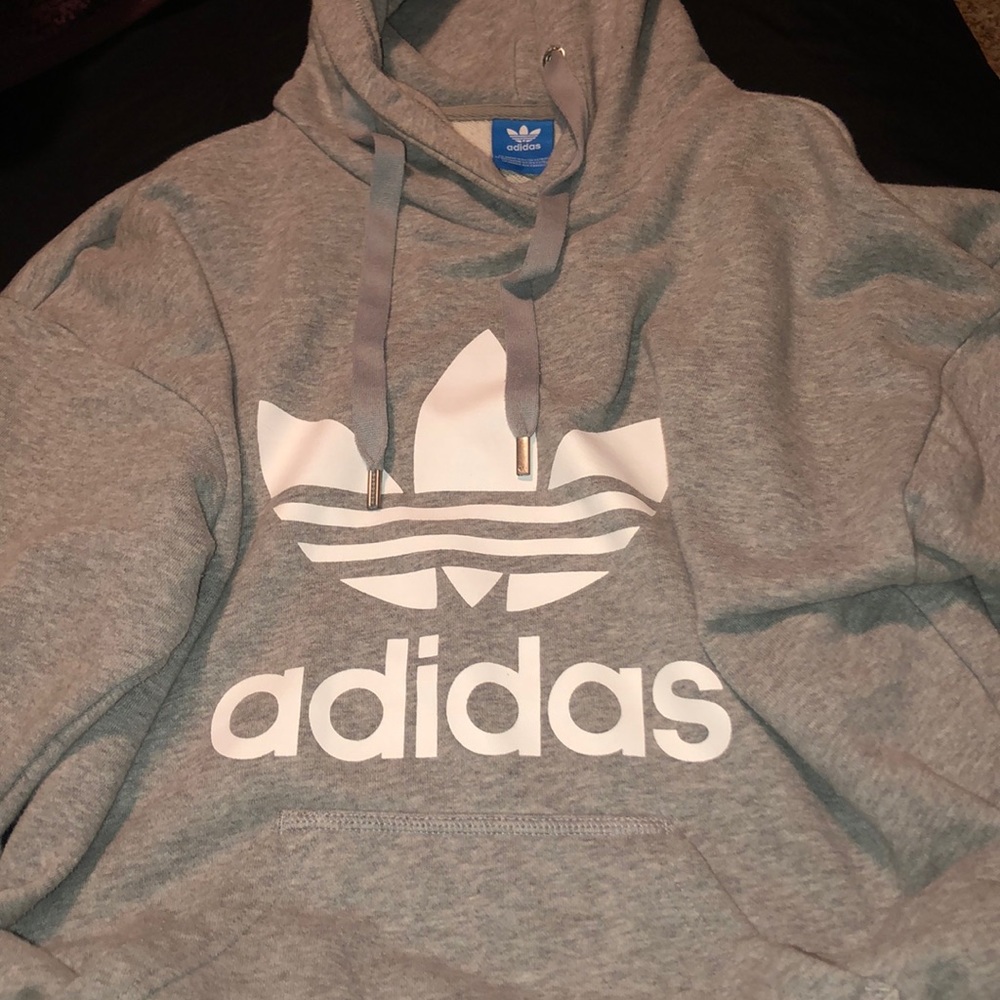 hooded adidas sweatshirt